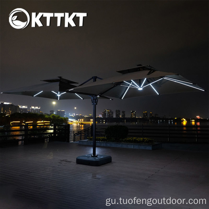 આઉટડોર કેમ્પિંગ ડબલ એન્ડ સનશેડ છત્ર